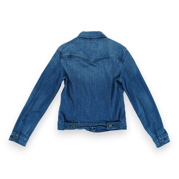LEVI'S Women's Denim Jacket Small Stretch Trucker Blue Long Sleeve - Picture 2 of 8